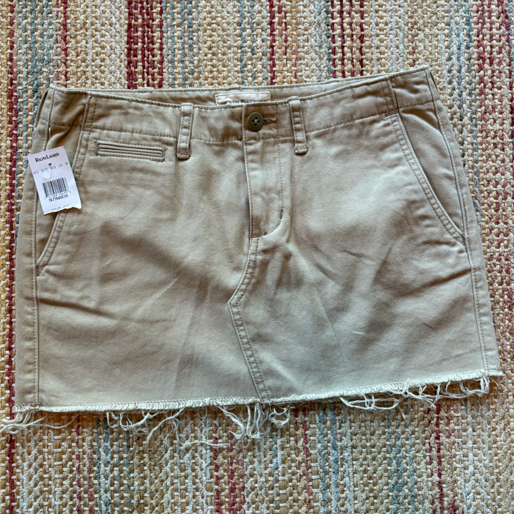 Polo Ralph Lauren Khaki Mini Skirt